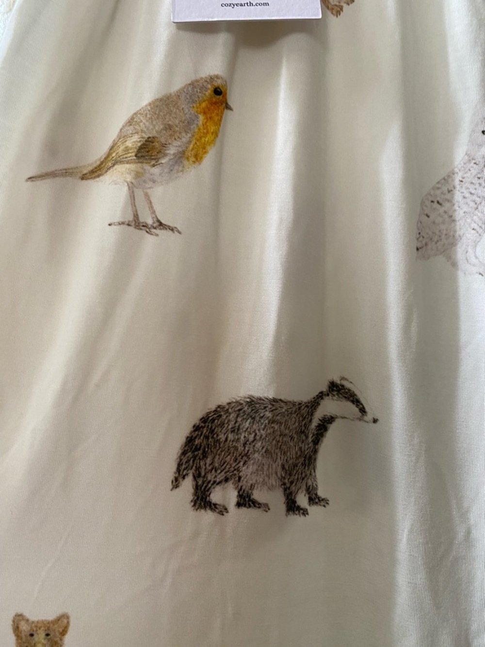 Cozy Earth Medium Cream Animal Print Lounge Pants - Picture 3 of 15